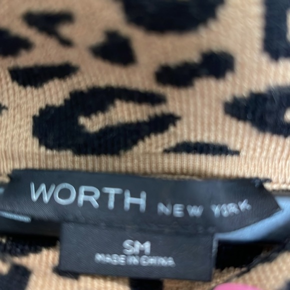 Worth New York Wool Blend Leopard Animal Print Dress S/M - Picture 4 of 8